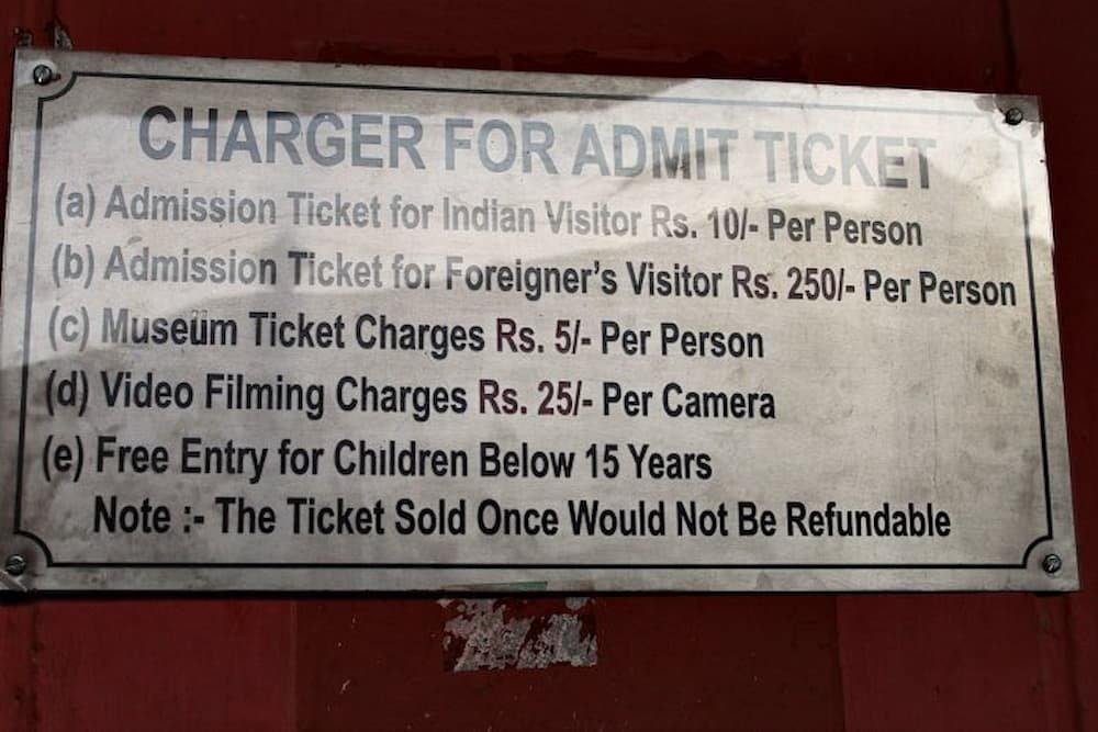 Ticket charges – not so cheap for tourists