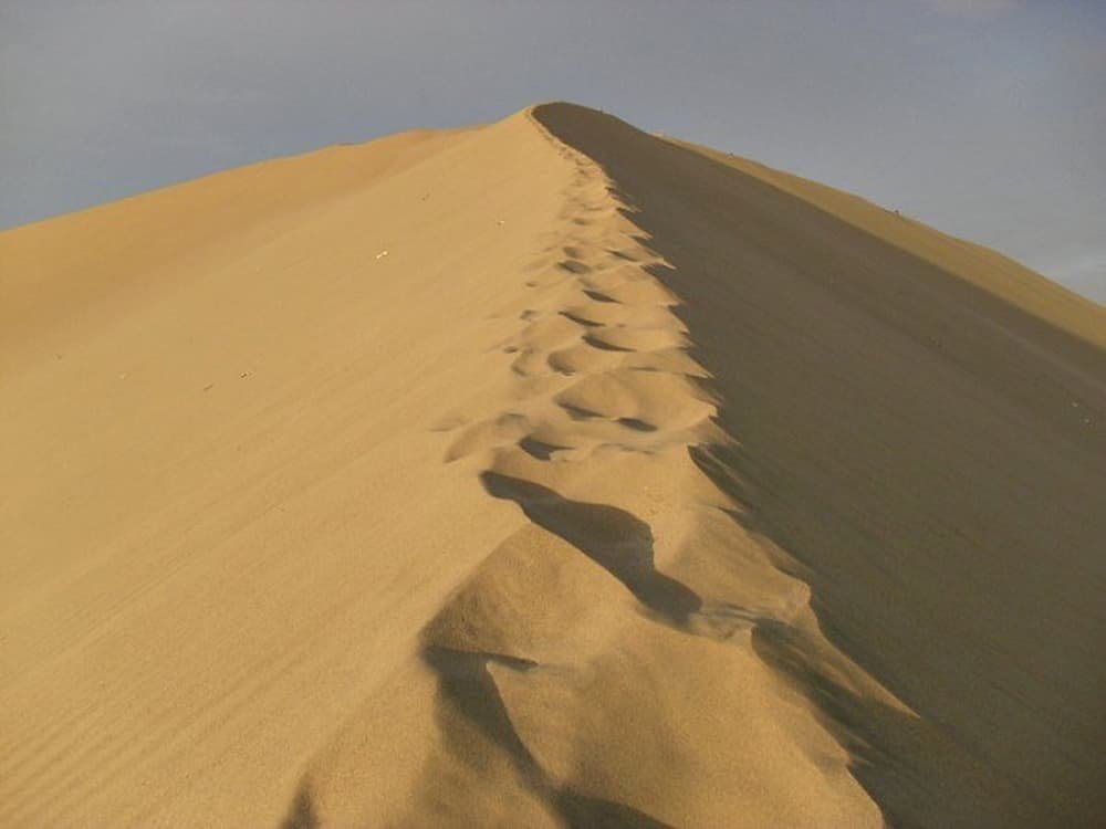 A massive sand dune