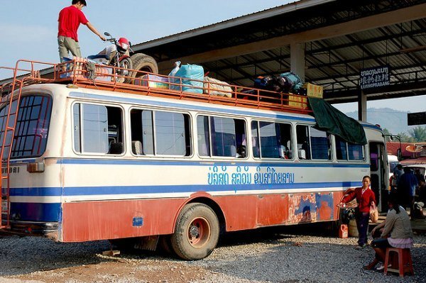 Bus station in Oudom Sai