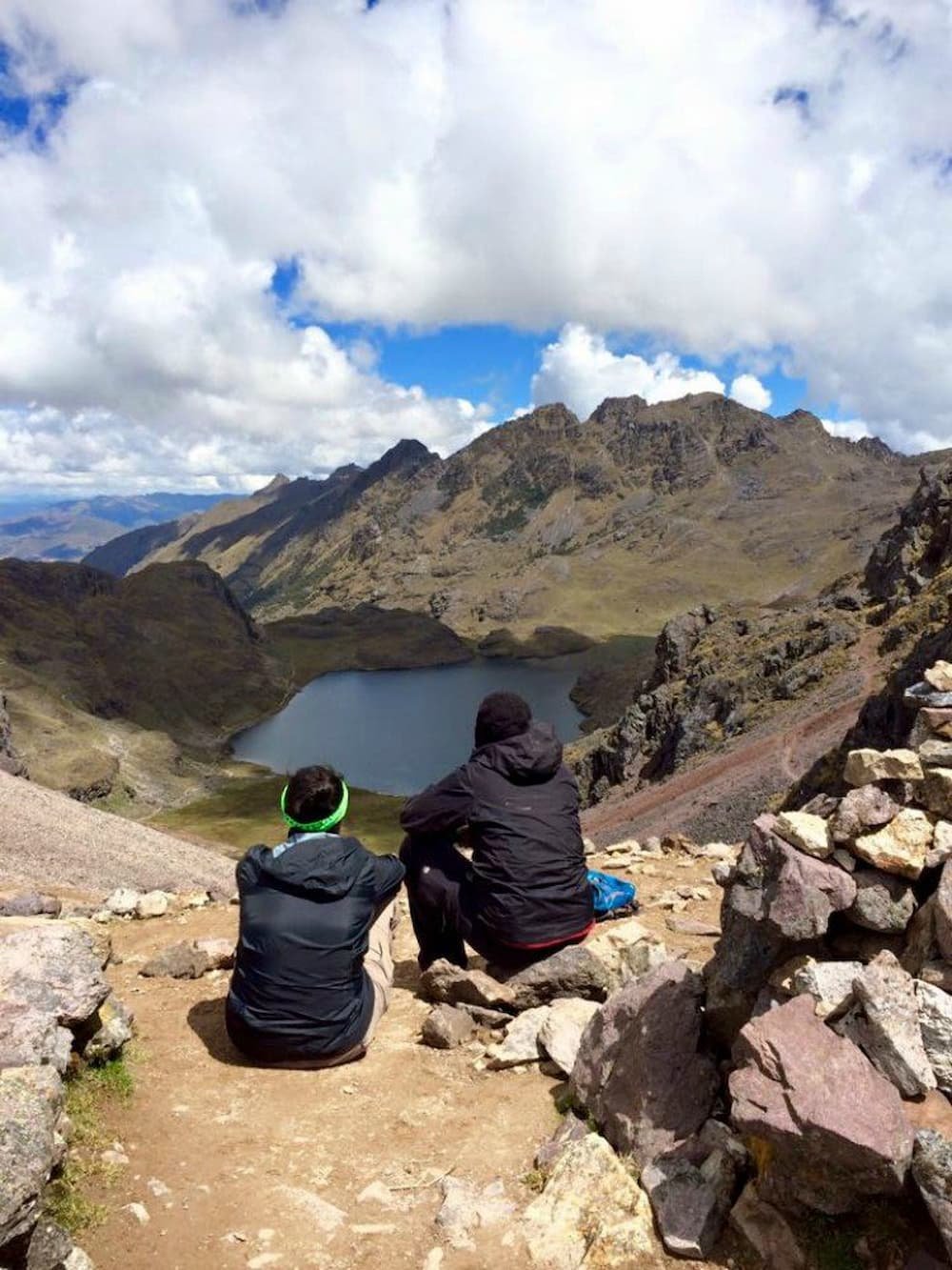 Taking a break from hiking the Andes