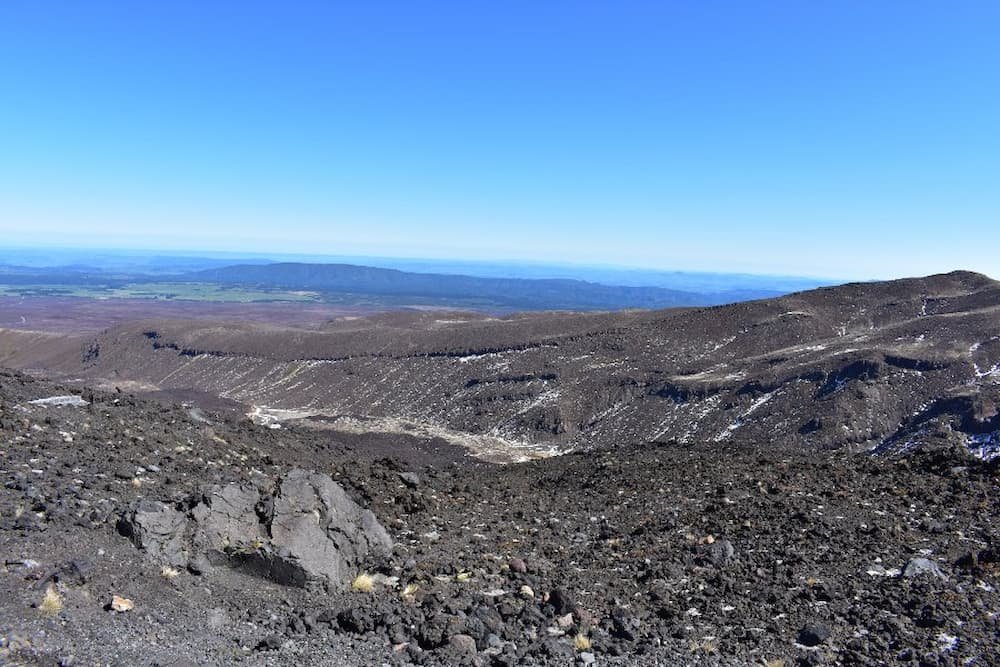 The first part of the tramp is through volcanic terrain