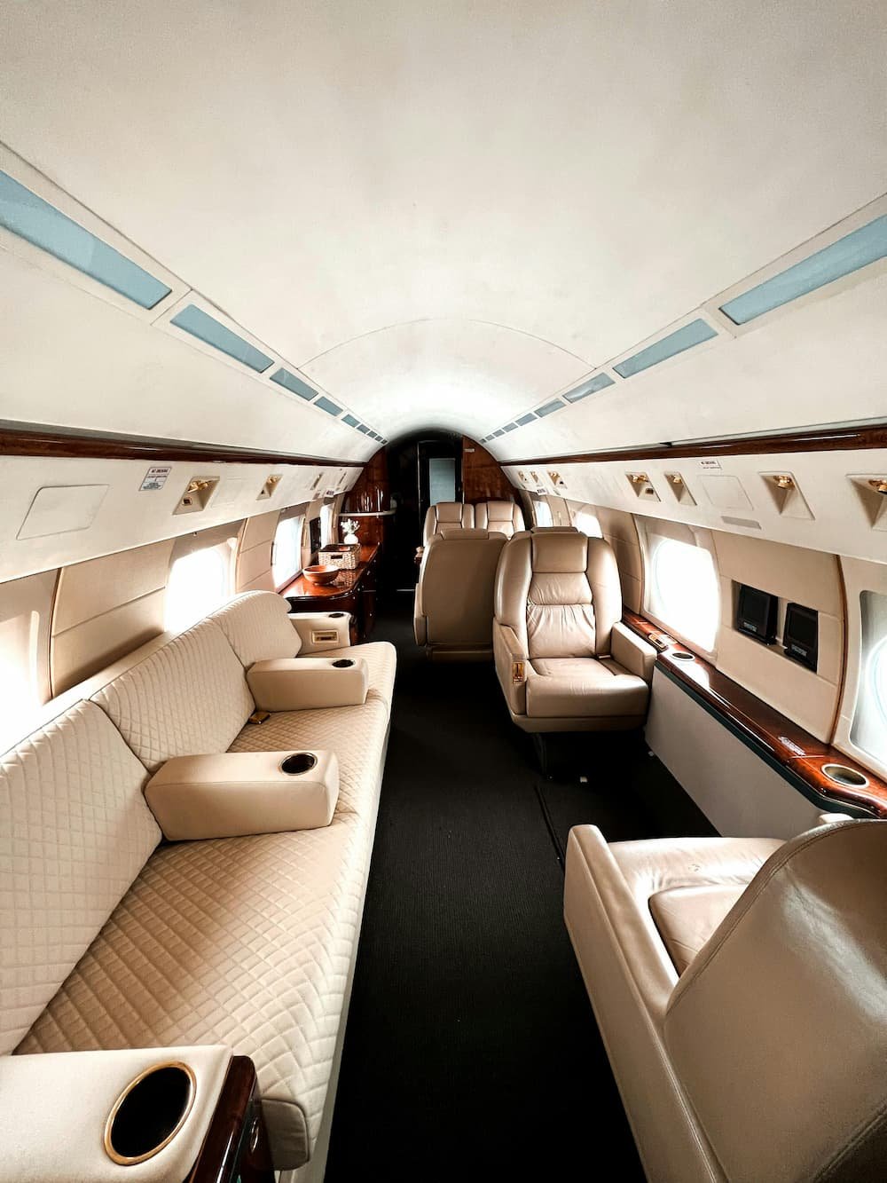 Private jet cabin