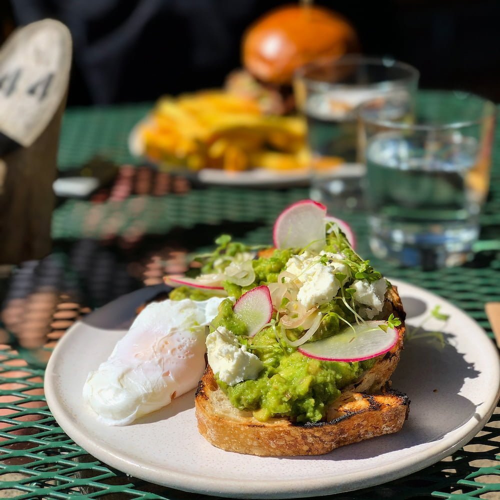 Smashed avocado on toast