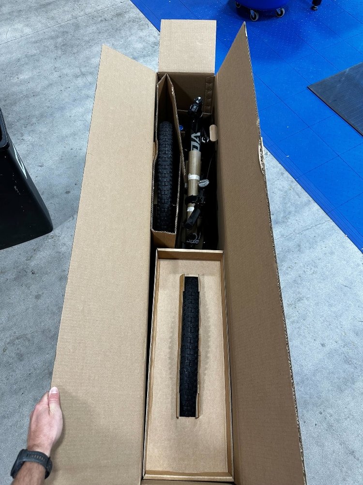 Bike in shipping box